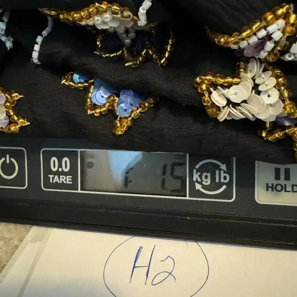 Vintage 80s Stenay Womens Blouse Top Size XL Black 100% Silk Beaded Floral Zip - Picture 10 of 10